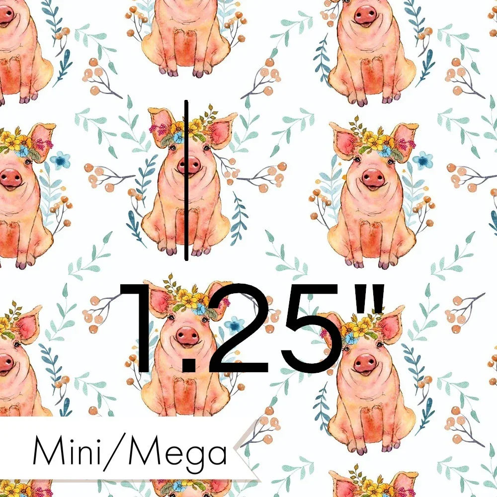 Design 1105 - Floral Pig Fabric