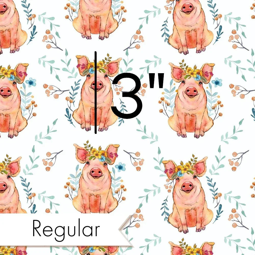 Design 1105 Floral Pig Fabric – pre-order designer fabric Australia | Fabric by Missy Rose