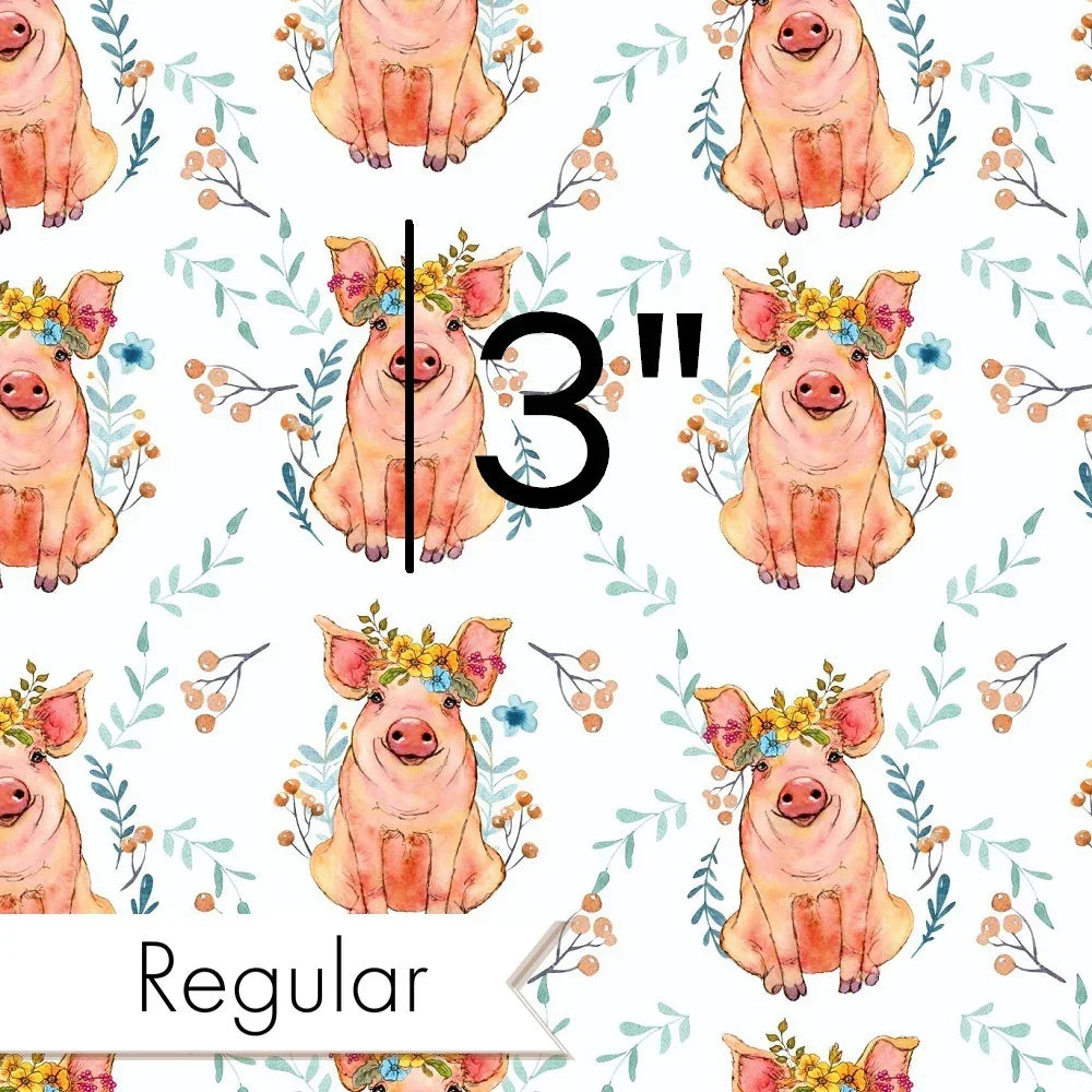 Design 1105 - Floral Pig Fabric