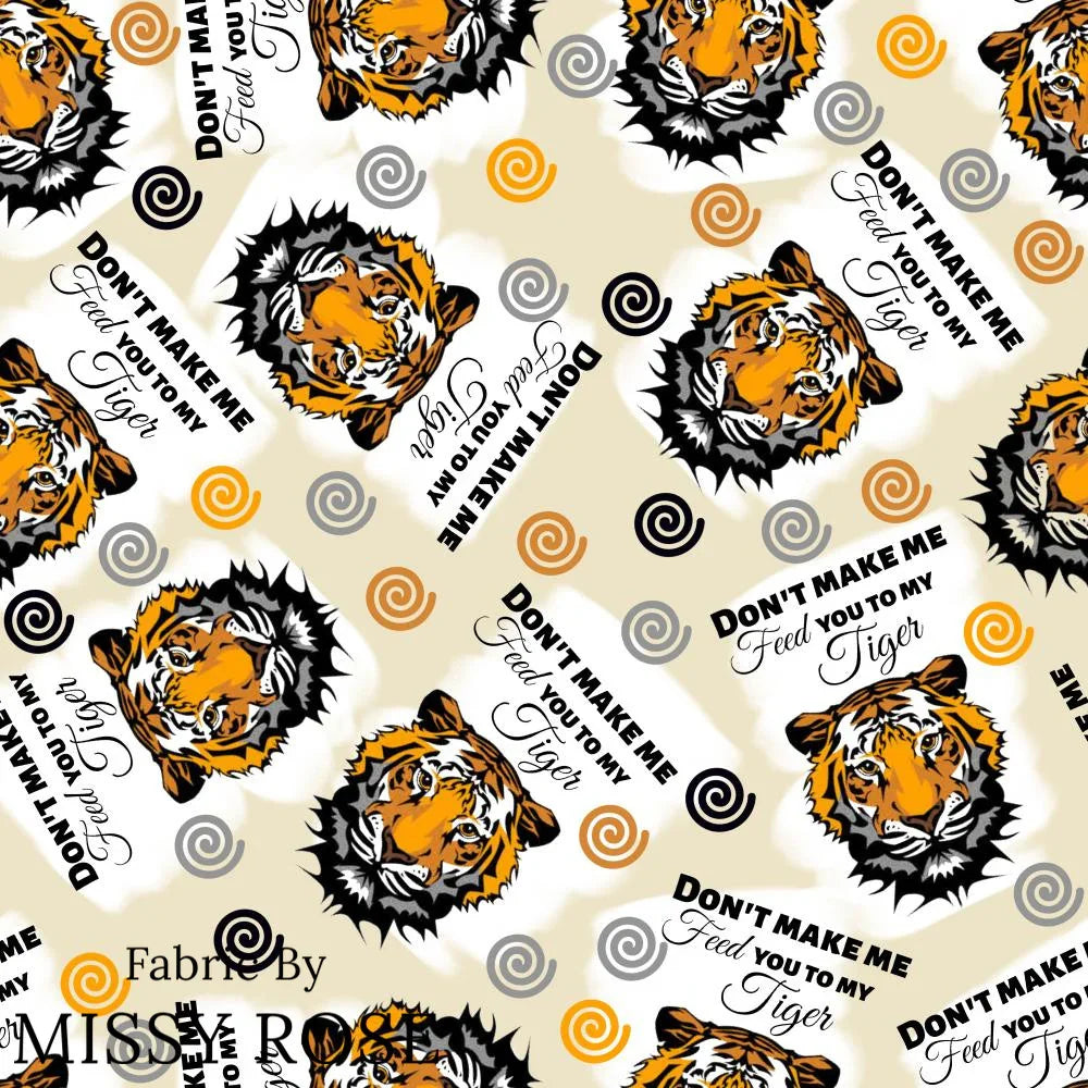 Design 1107 Tiger Fabric – premium custom printed fabric for sewing | Fabric by Missy Rose
