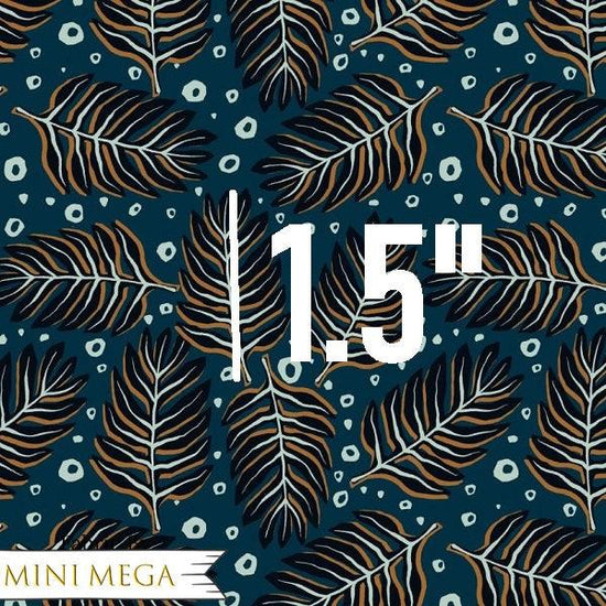 Load image into Gallery viewer, Design 111 - Navy Leaves Fabric - Fabric by Missy Rose Pre-Order
