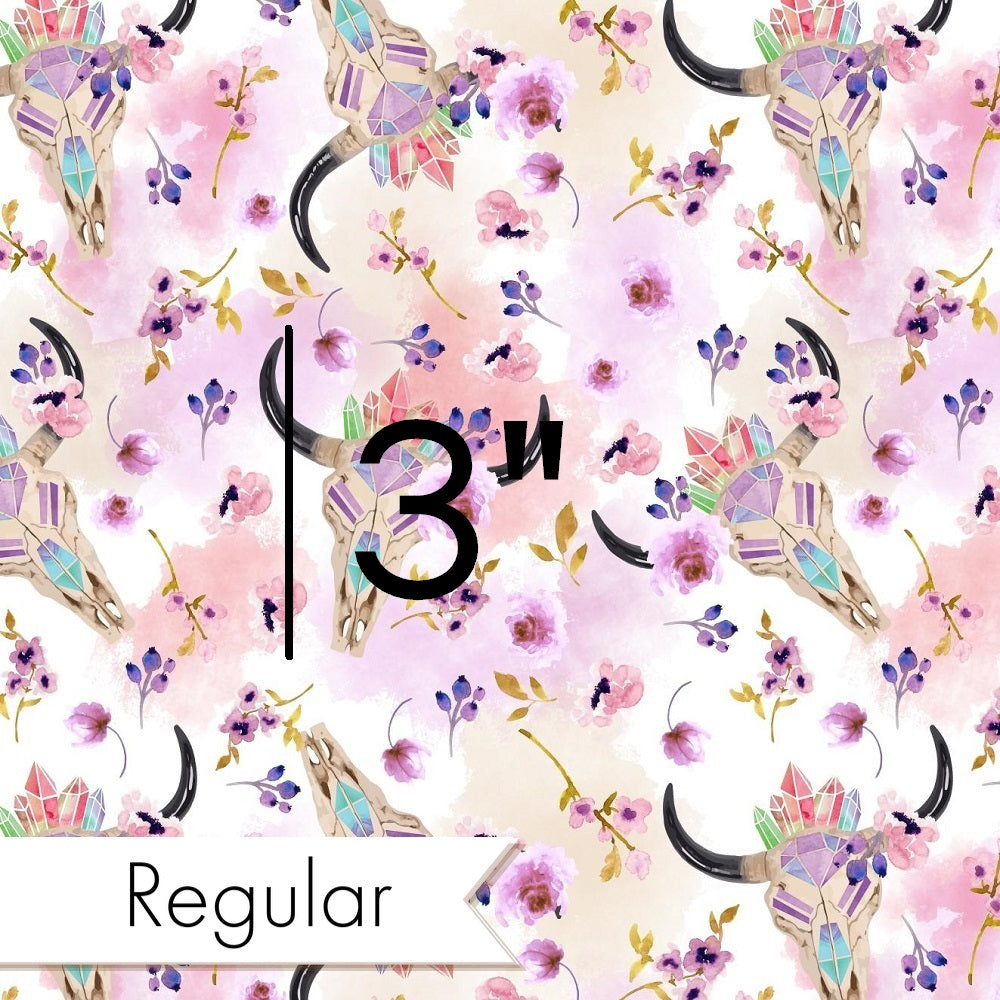 Design 1111 - Purple Bullskull Fabric