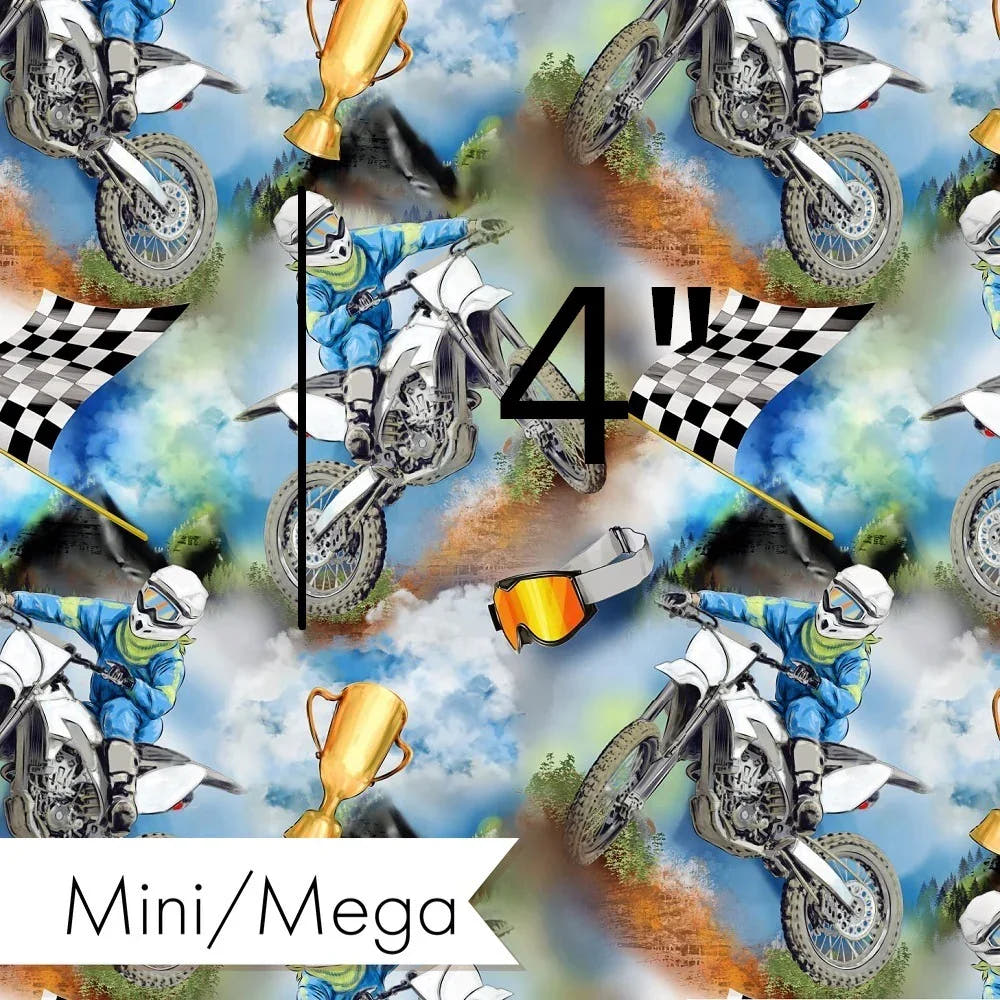 Design 1115 Dirtbike Fabric – custom printed pre-order fabric Australia | Fabric by Missy Rose