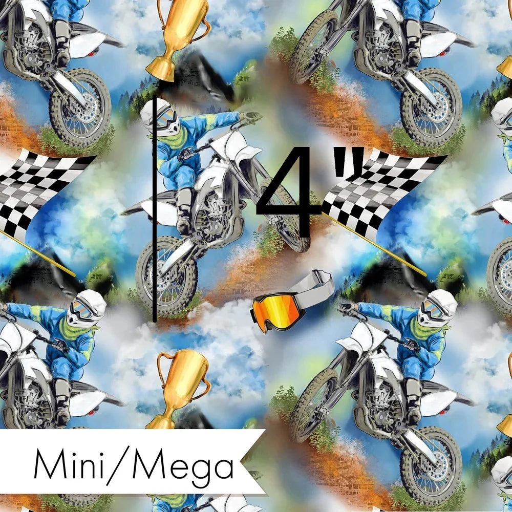 Design 1115 Dirtbike Fabric – custom printed pre-order fabric Australia | Fabric by Missy Rose