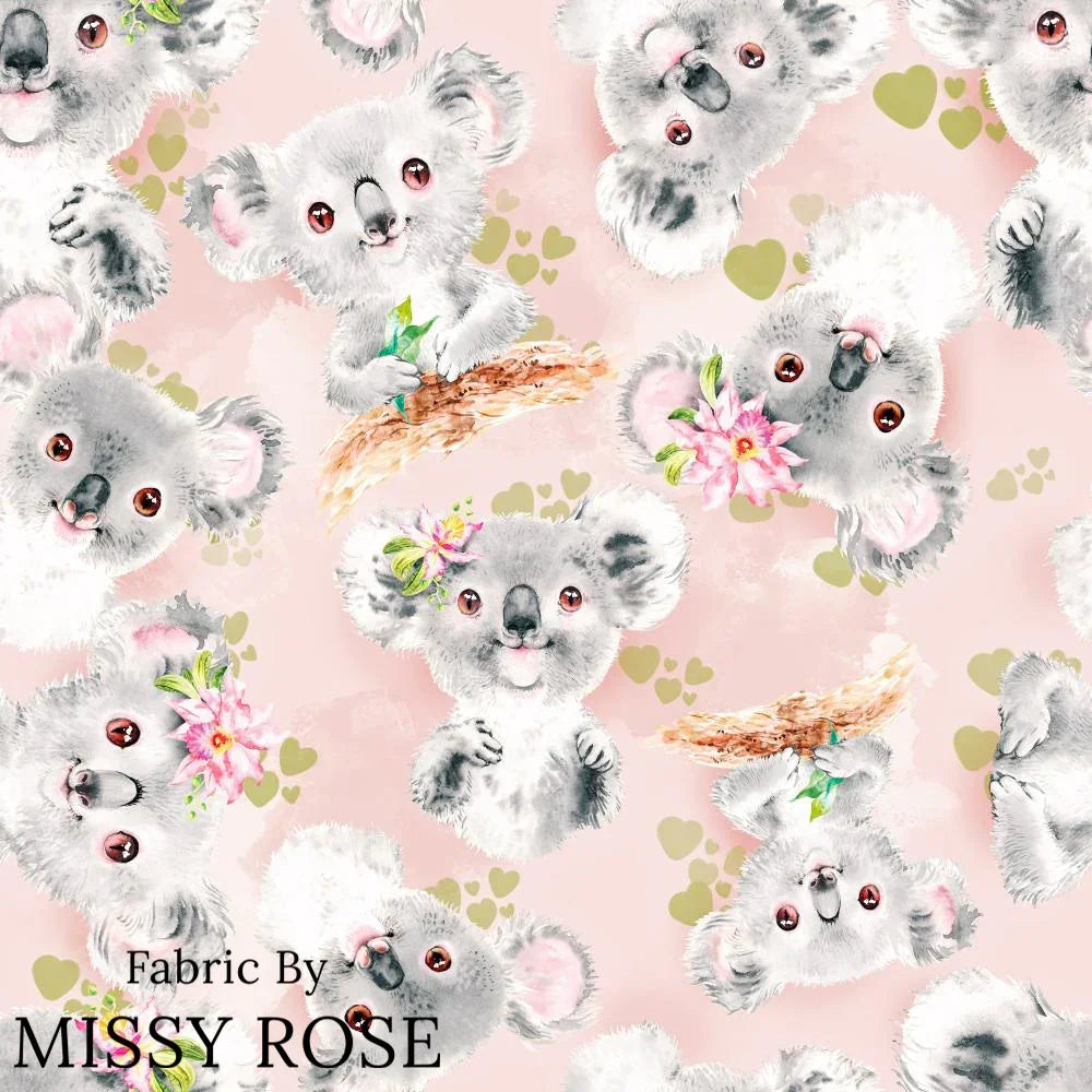 Design 1116 Koala Fabric – custom printed pre-order fabric Australia | Fabric by Missy Rose