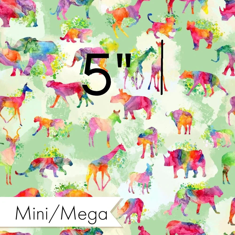 Design 1118 Green Safari Animals Fabric – Australian custom printed fabric pre-order | Fabric by Missy Rose
