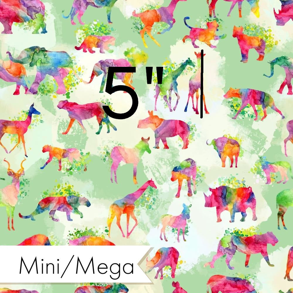 Design 1118 - Green Safari Animals Fabric