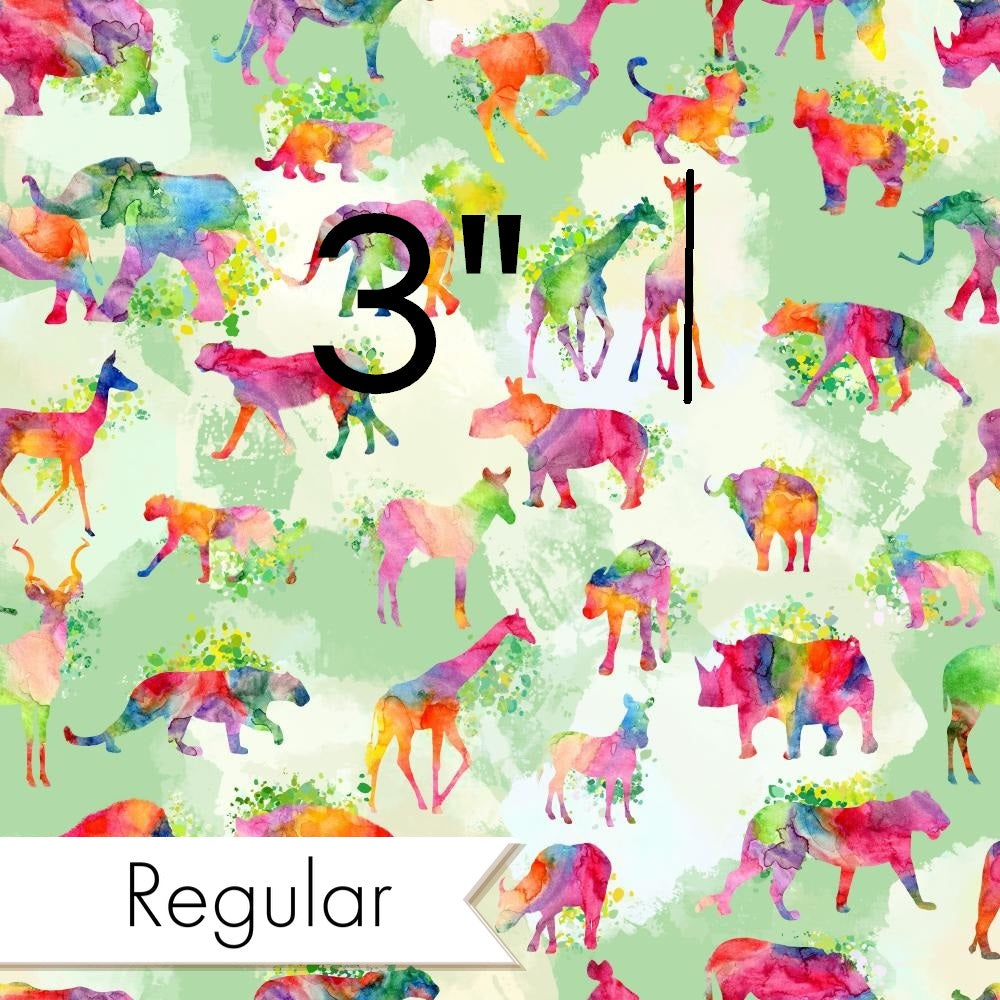 Design 1118 - Green Safari Animals Fabric
