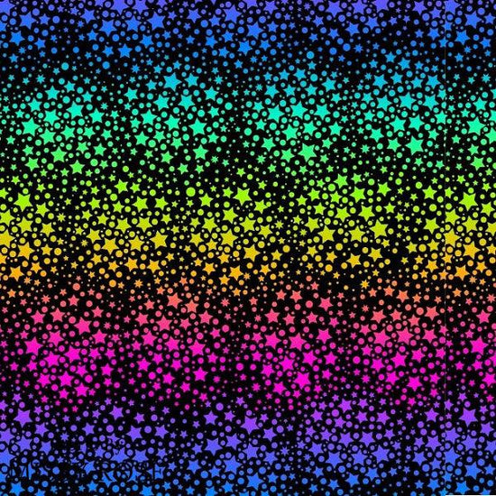 Load image into Gallery viewer, Design 112 - Rainbow Stars Fabric - Fabric by Missy Rose Pre-Order
