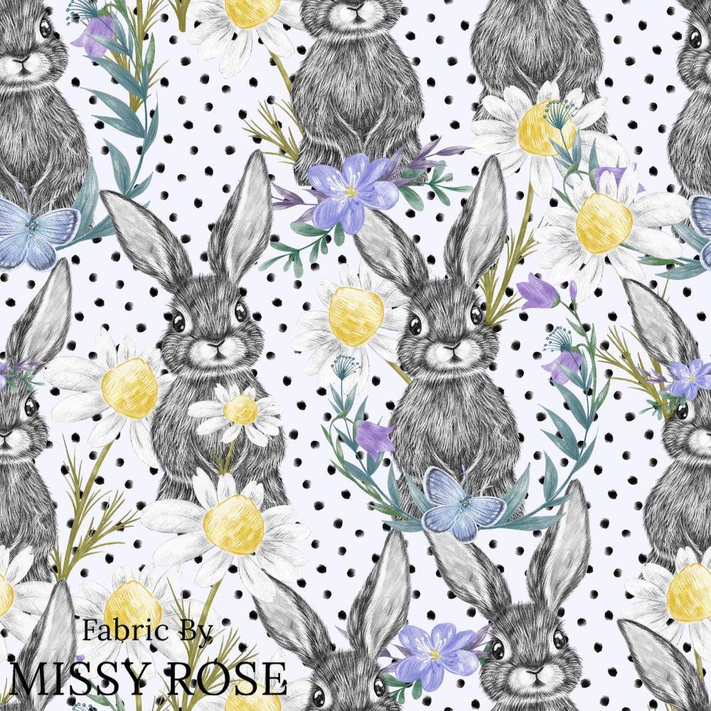 Design 1120 Floral Bunny Fabric – pre-order designer fabric Australia | Fabric by Missy Rose