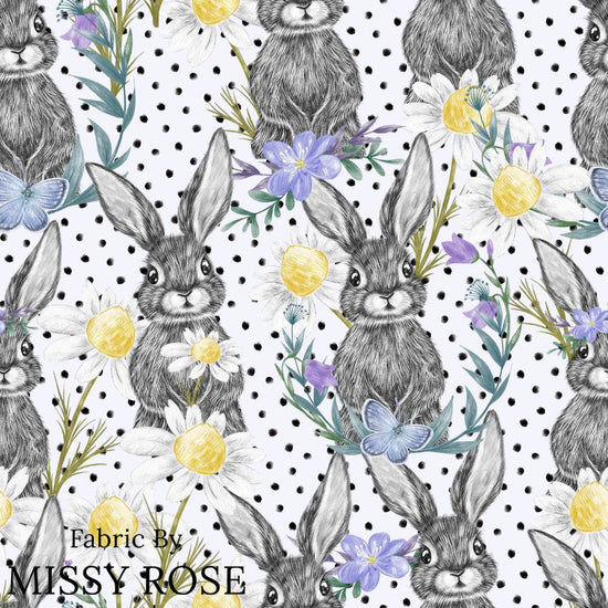 Design 1120 - Floral Bunny Fabric