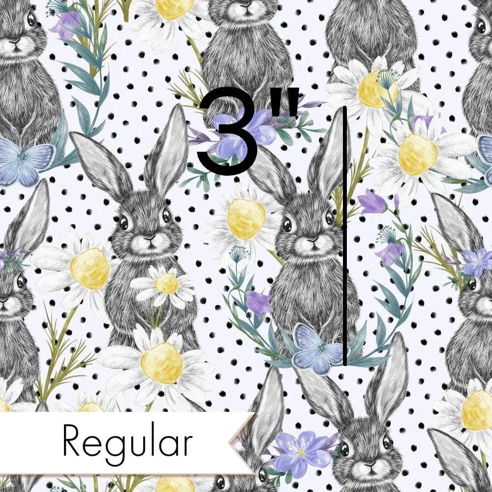 Design 1120 Floral Bunny Fabric – custom printed pre-order fabric Australia | Fabric by Missy Rose
