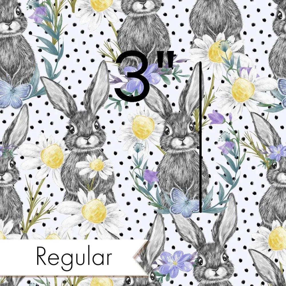 Design 1120 Floral Bunny Fabric – custom printed pre-order fabric Australia | Fabric by Missy Rose