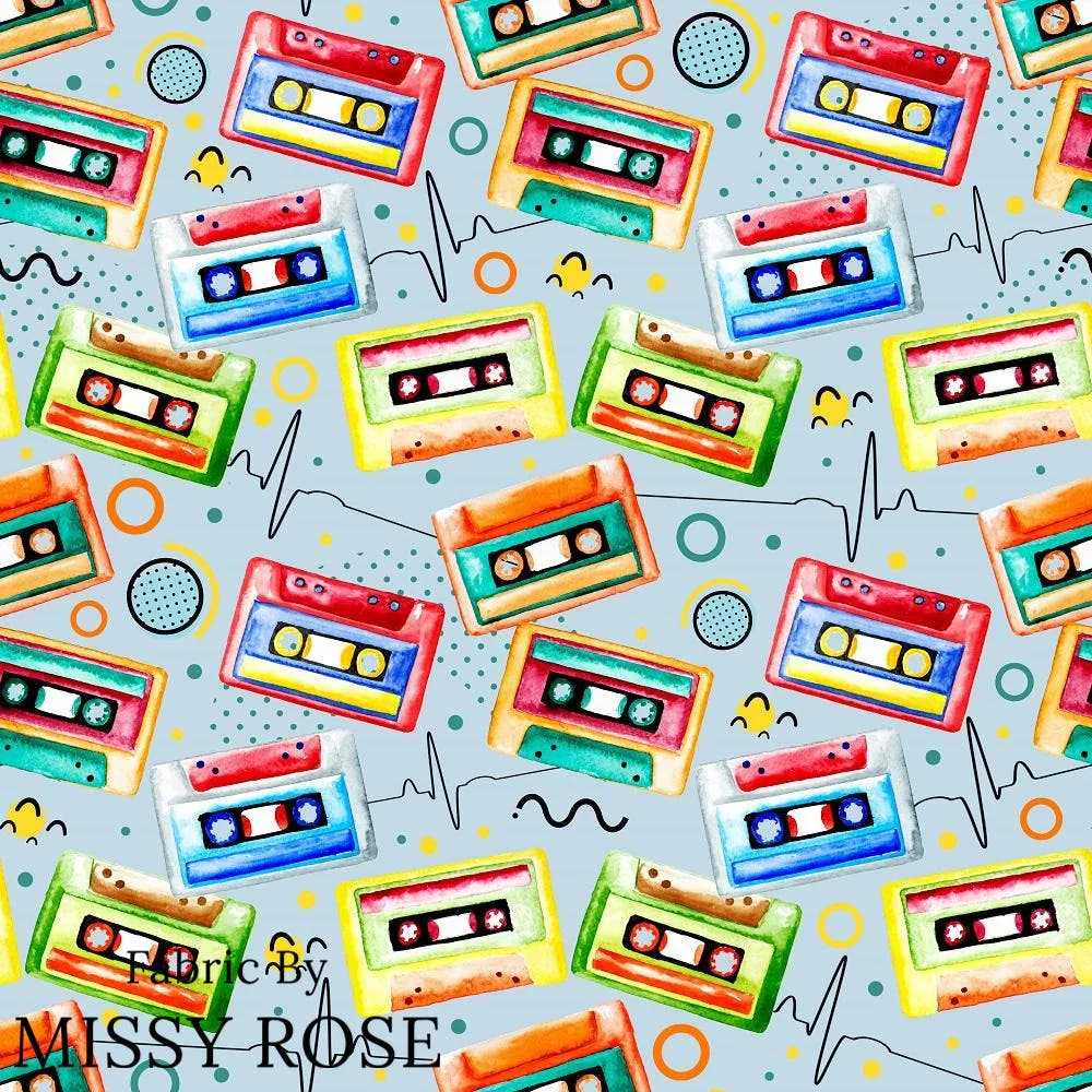 Design 1125 Tape Fabric – premium custom printed fabric for sewing | Fabric by Missy Rose