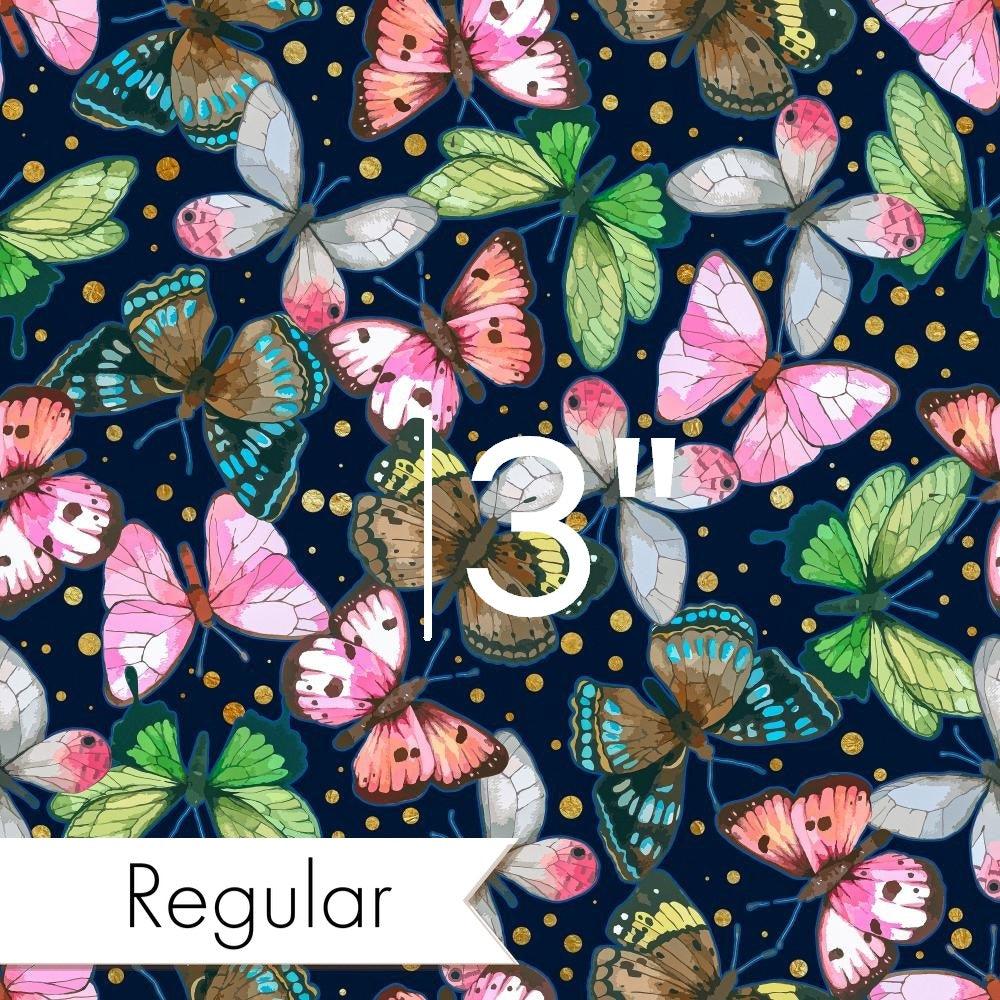 Design 116 Navy Butterfly Fabric – premium custom printed fabric for sewing | Fabric by Missy Rose