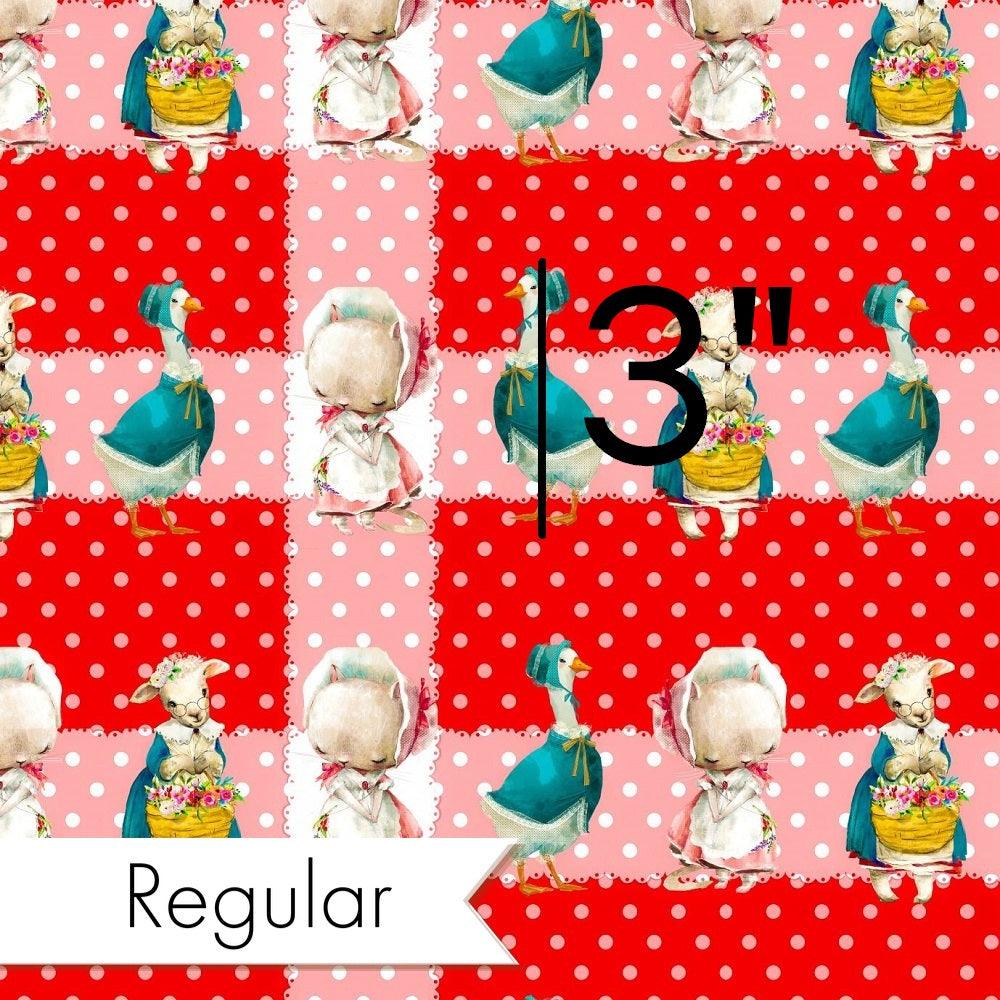 Design 118 Red Farm Animals Fabric – made-to-order custom fabric by the metre | Fabric by Missy Rose