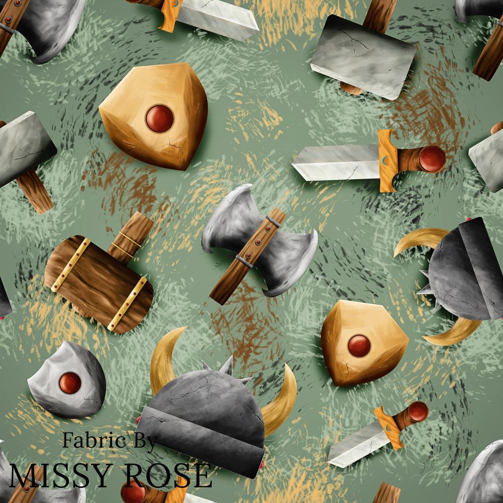Design 119 Viking Fabric – Australian custom printed fabric pre-order | Fabric by Missy Rose