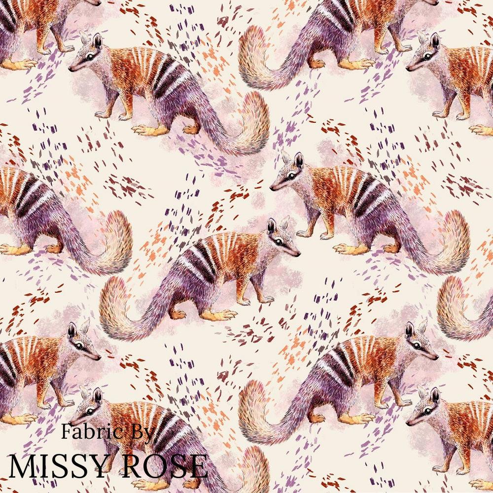 Design 123 Numbat Fabric – premium custom printed fabric for sewing | Fabric by Missy Rose