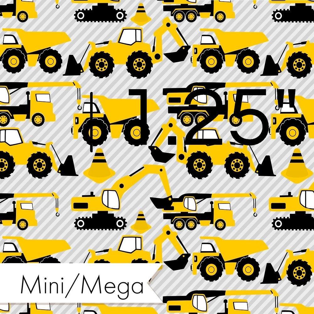 Design 124 Grey Construction Fabric – pre-order designer fabric Australia | Fabric by Missy Rose