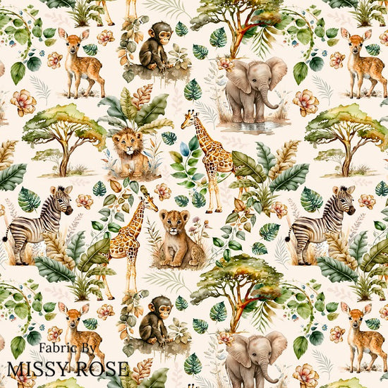 Unlimited - Jungle Animals Fabric