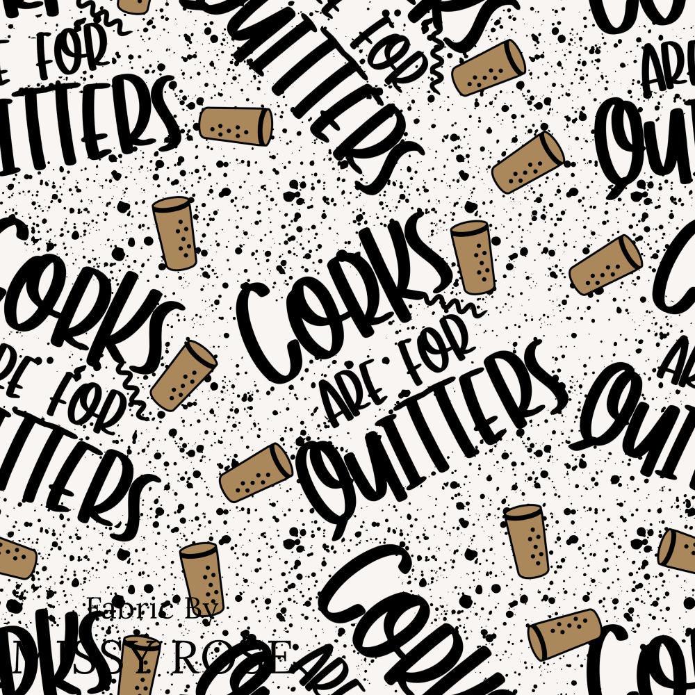 Design 126 Corks Fabric – custom printed pre-order fabric Australia | Fabric by Missy Rose