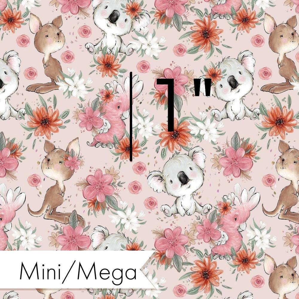 Design 13 Pink Australian Animals Fabric – Australian custom printed fabric pre-order | Fabric by Missy Rose