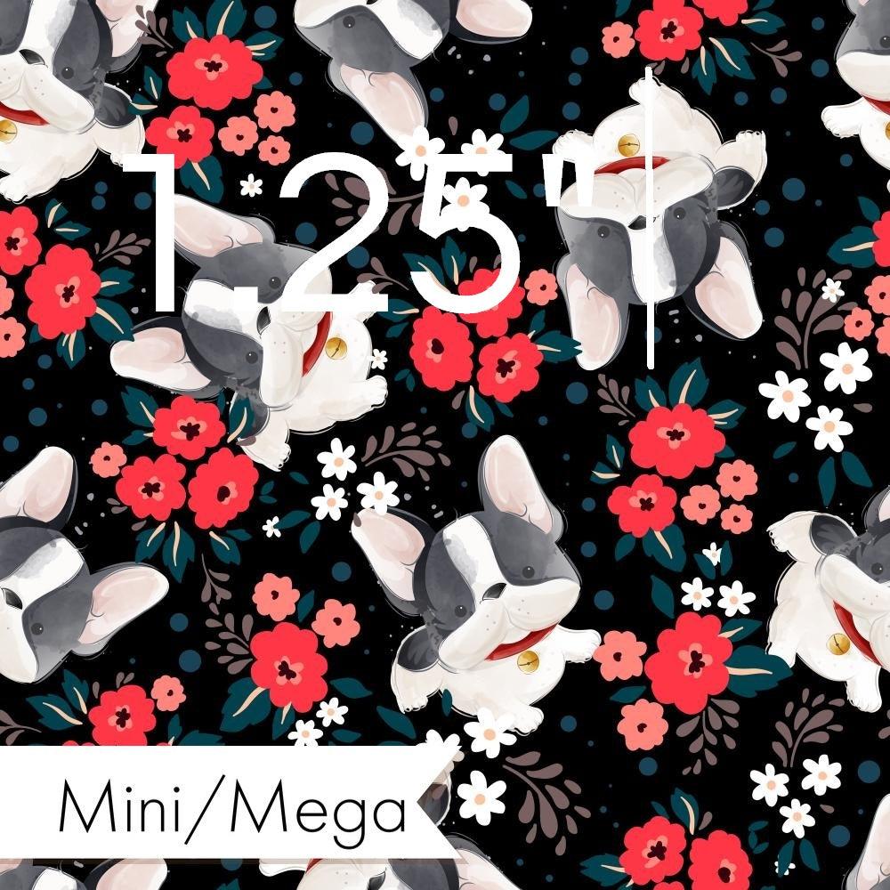 Design 130 Black Frenchie Fabric – premium custom printed fabric for sewing | Fabric by Missy Rose