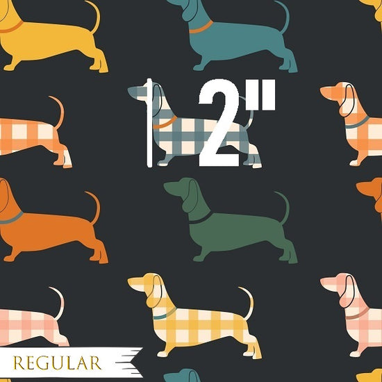 Unlimited - Navy Sausage Dog Fabric