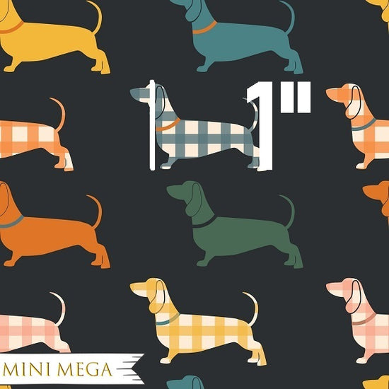 Unlimited - Navy Sausage Dog Fabric