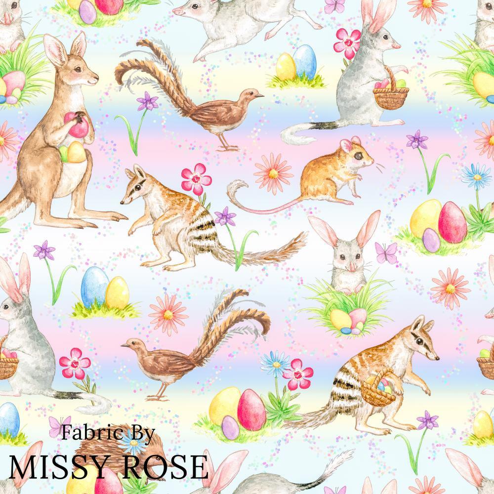 Design 134 Aussie Easter Fabric – made-to-order custom fabric by the metre | Fabric by Missy Rose