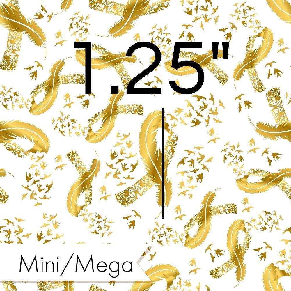 Design 138 Gold Ribbon Fabric – Australian custom printed fabric pre-order | Fabric by Missy Rose