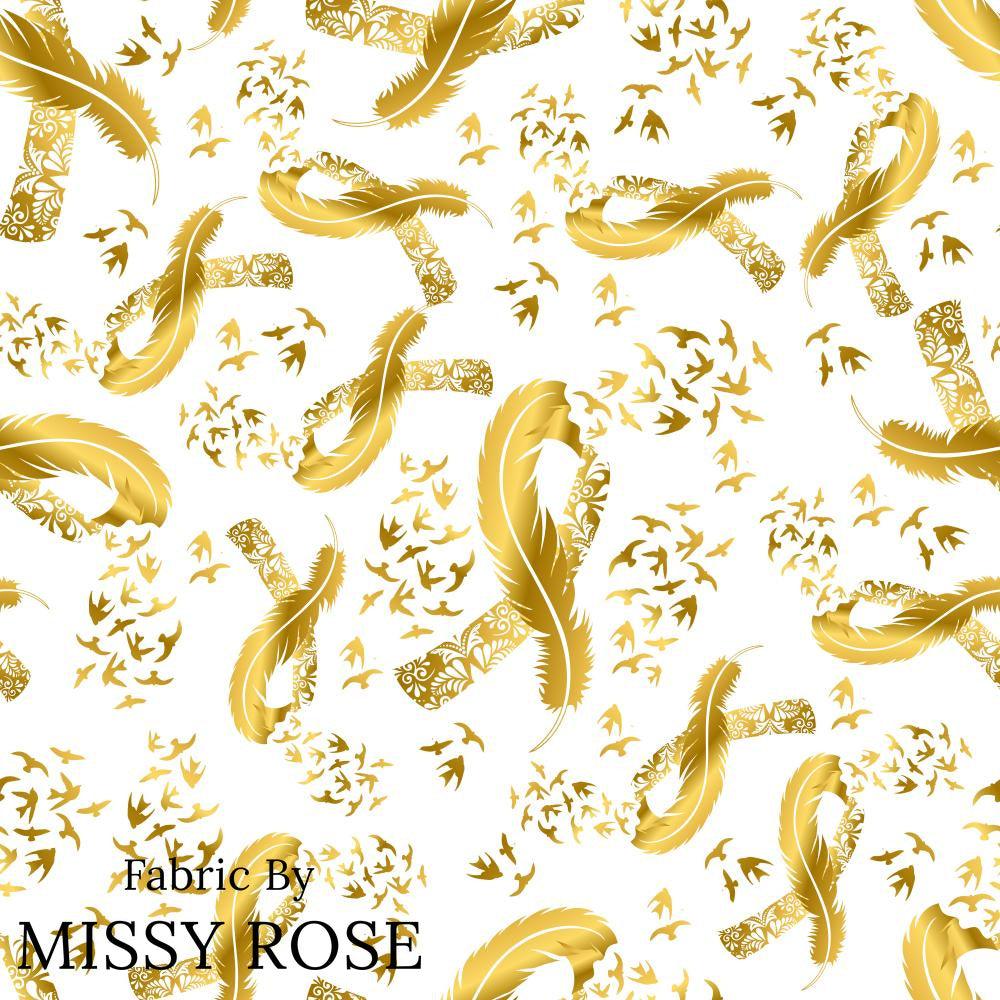 Design 138 Gold Ribbon Fabric – pre-order designer fabric Australia | Fabric by Missy Rose