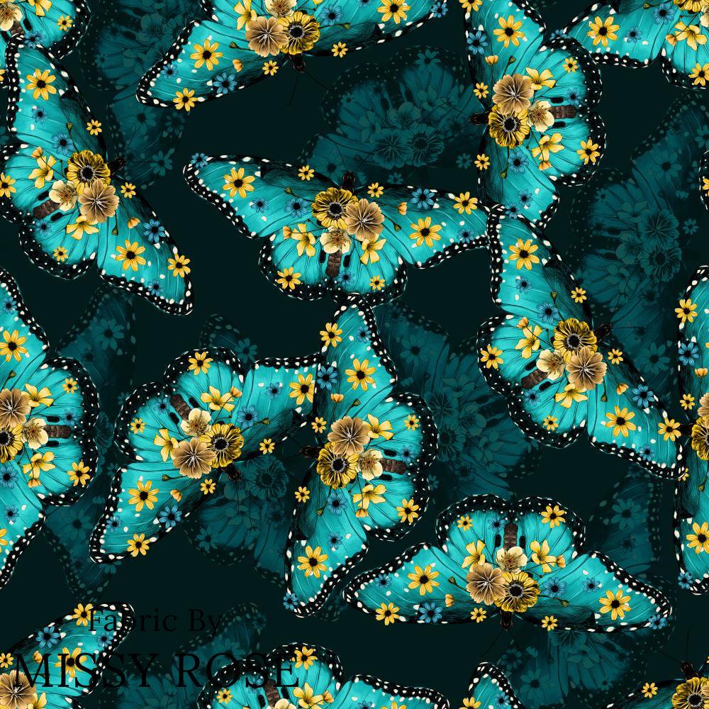 Design 141 Butterfly Fabric – made-to-order custom fabric by the metre | Fabric by Missy Rose