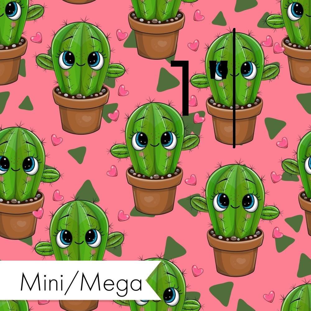 Design 142 Pink Cactus Fabric – custom printed pre-order fabric Australia | Fabric by Missy Rose
