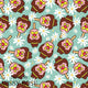 Design 143 - Teal Ice Cream Fabric