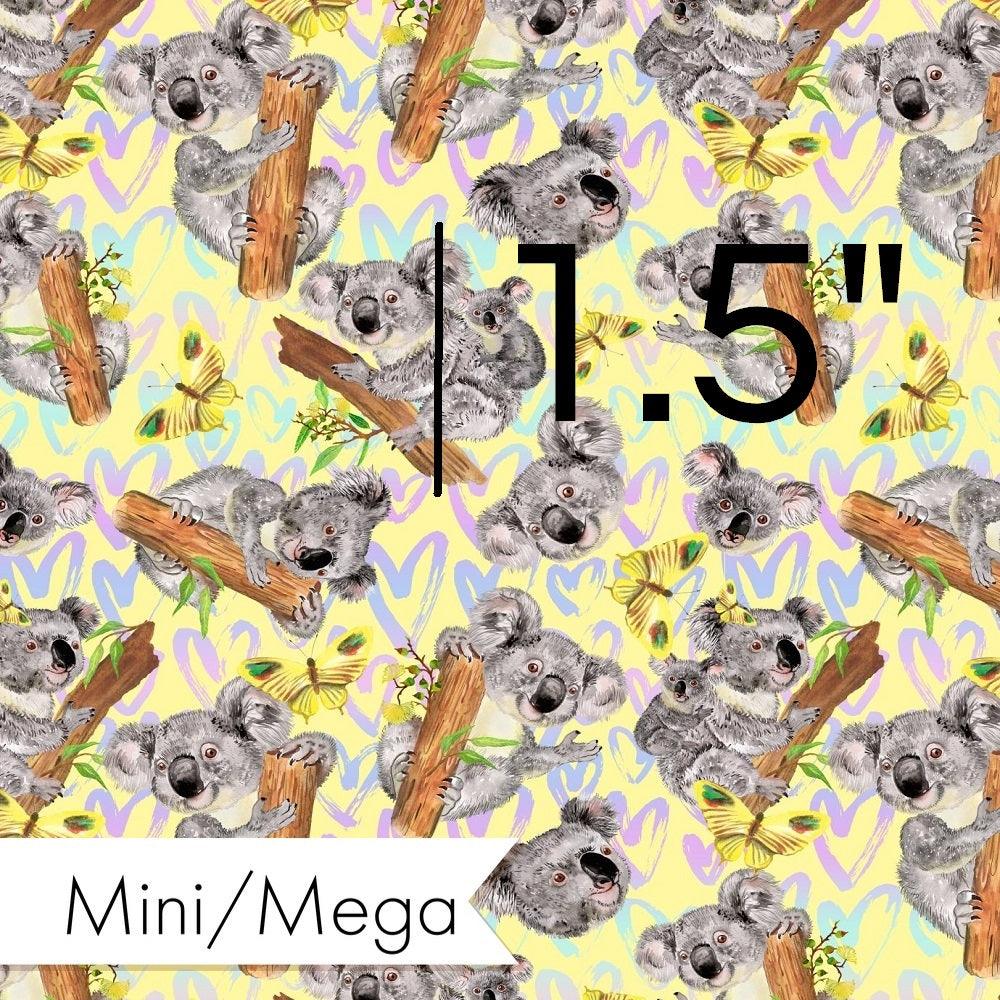 Design 15 Yellow Koala Fabric – pre-order designer fabric Australia | Fabric by Missy Rose