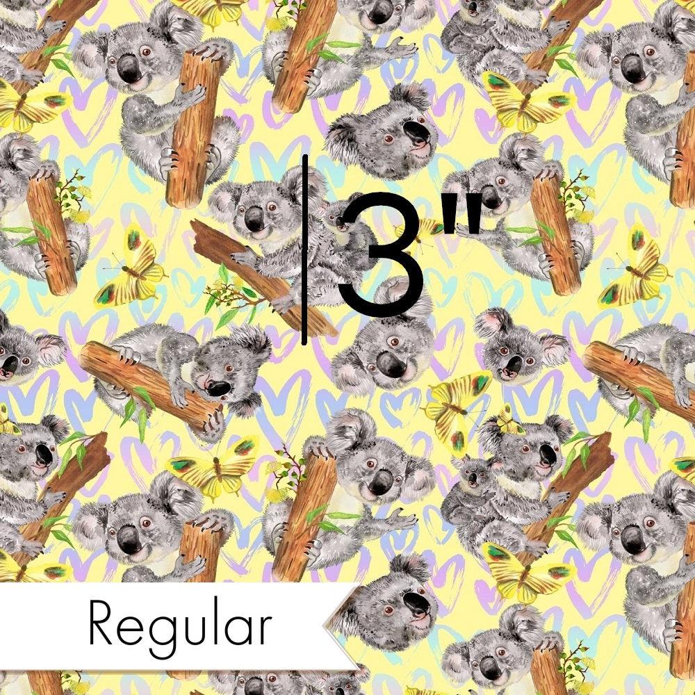 Design 15 Yellow Koala Fabric – premium custom printed fabric for sewing | Fabric by Missy Rose