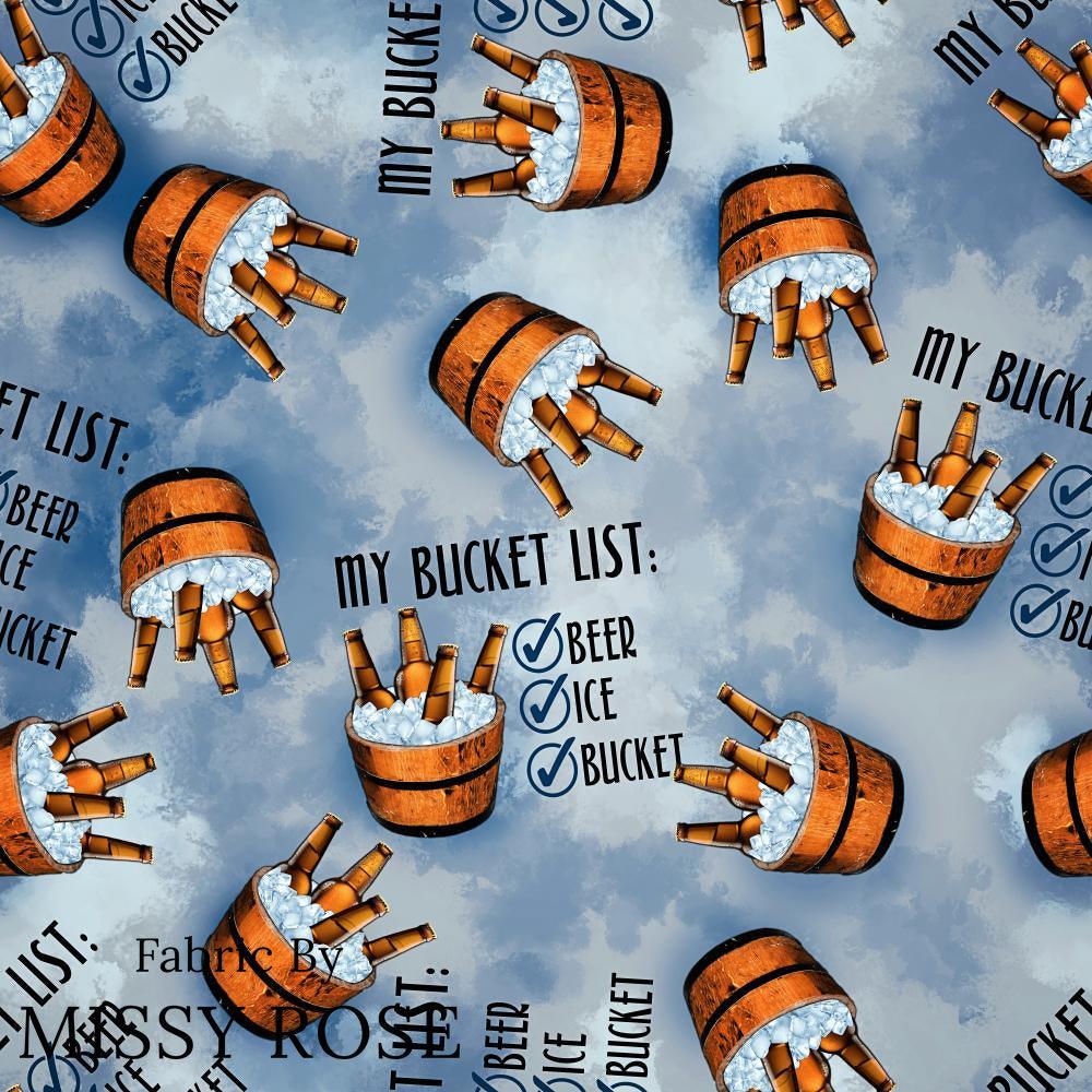 Design 151 Bucket List Fabric – custom printed pre-order fabric Australia | Fabric by Missy Rose