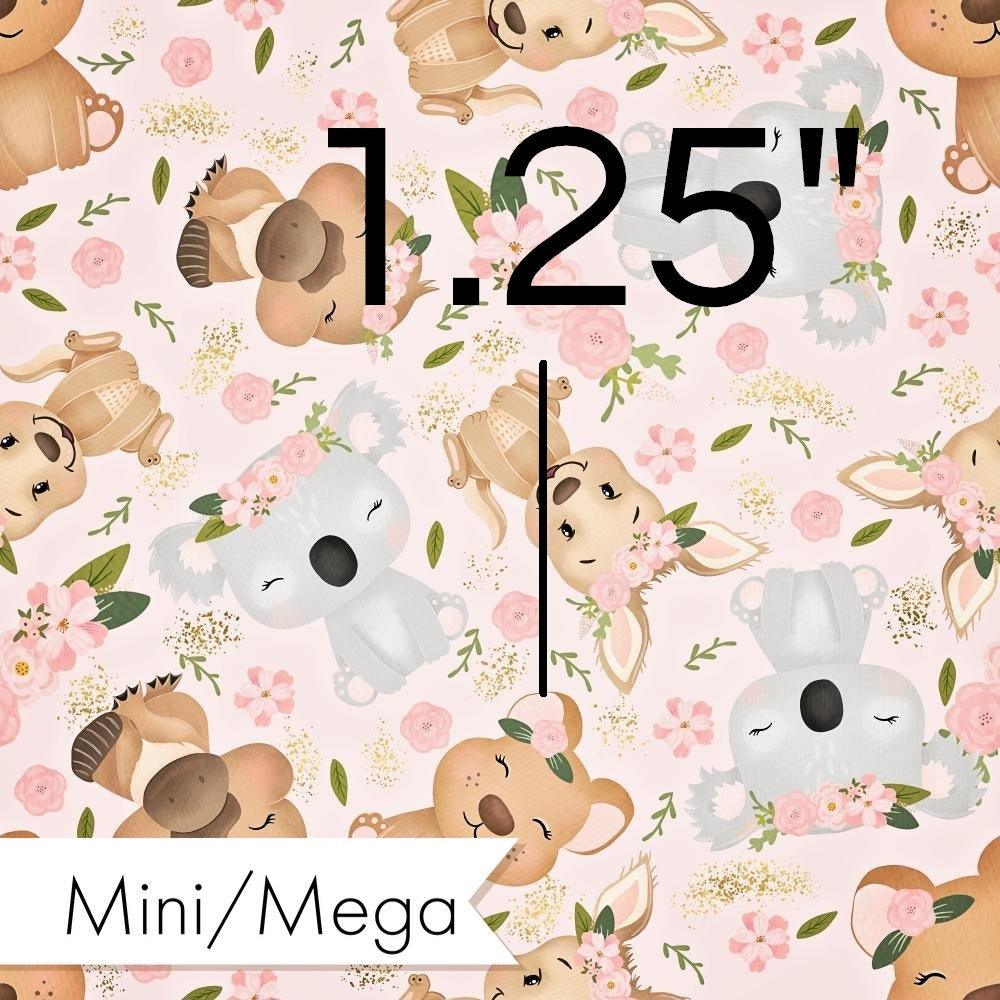 Design 152 Pink Cute Australian Animals Fabric – custom printed pre-order fabric Australia | Fabric by Missy Rose