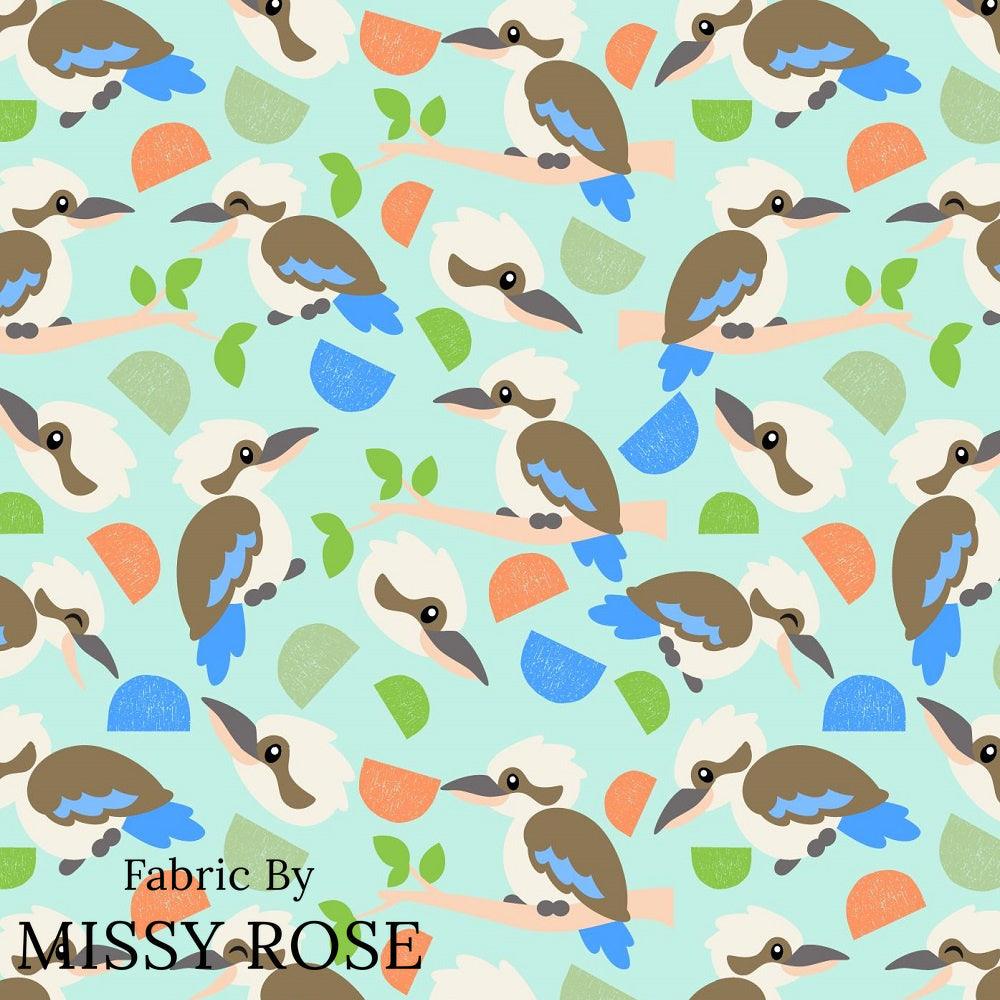 Design 16 Kookaburra Fabric – premium custom printed fabric for sewing | Fabric by Missy Rose