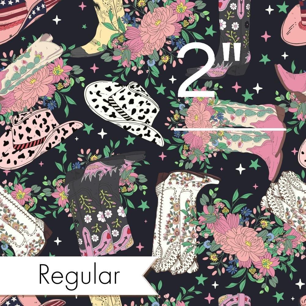 Design 163 Black Cowgirl Boots Fabric – custom printed pre-order fabric Australia | Fabric by Missy Rose