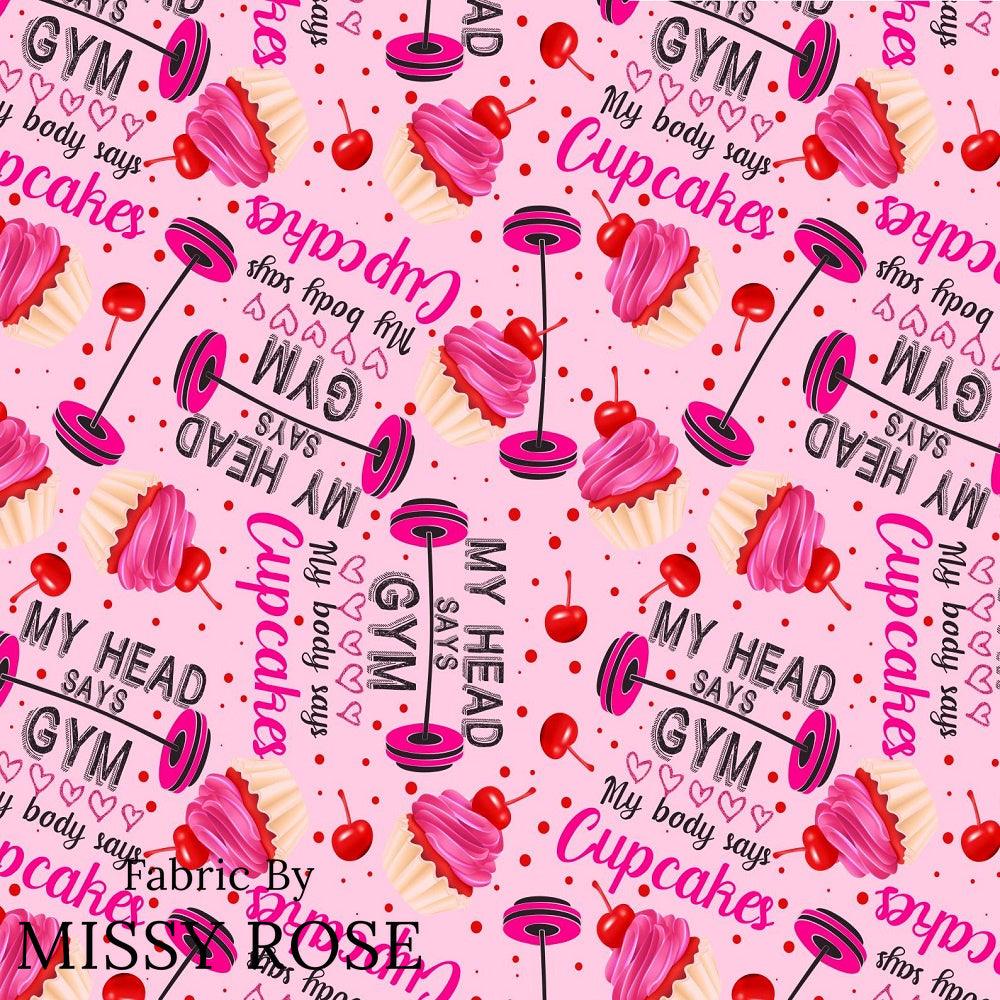 Design 168 Pink Gym Fabric – pre-order designer fabric Australia | Fabric by Missy Rose