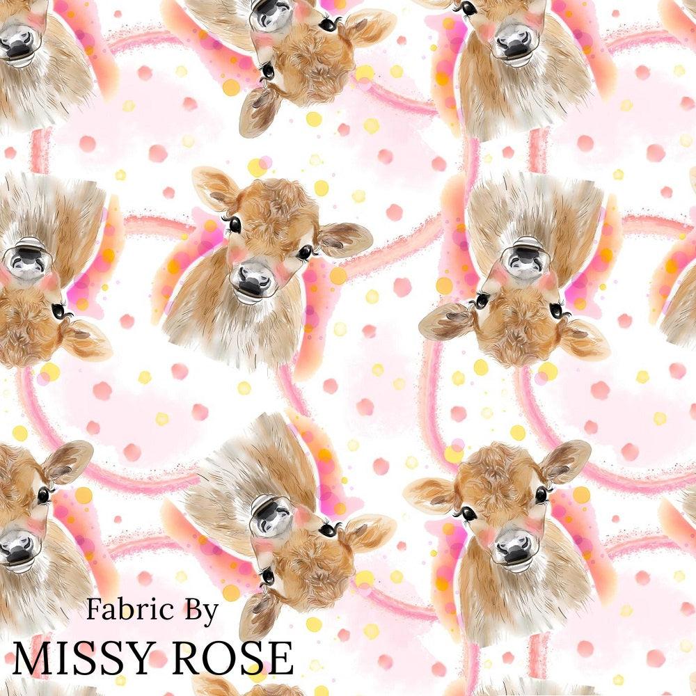 Design 169 Cute Cow Fabric – made-to-order custom fabric by the metre | Fabric by Missy Rose