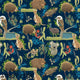 Design 172 - Navy Australian Animal Fabric