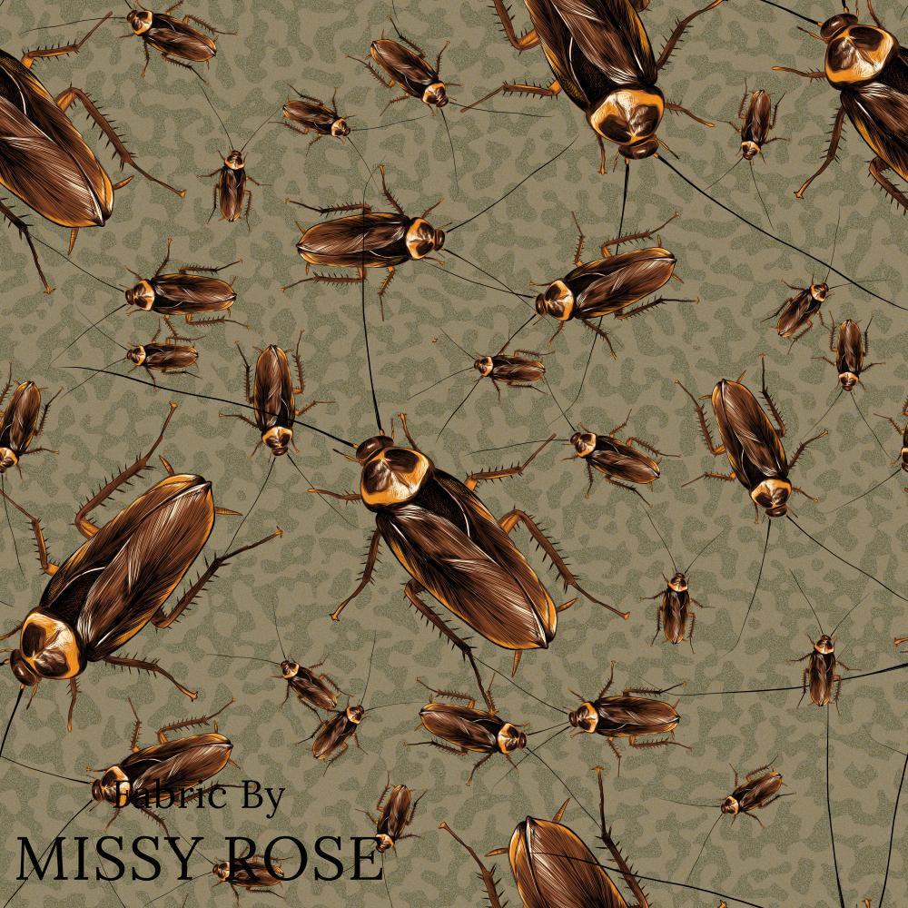 Design 174 Cockroach Fabric – Australian custom printed fabric pre-order | Fabric by Missy Rose