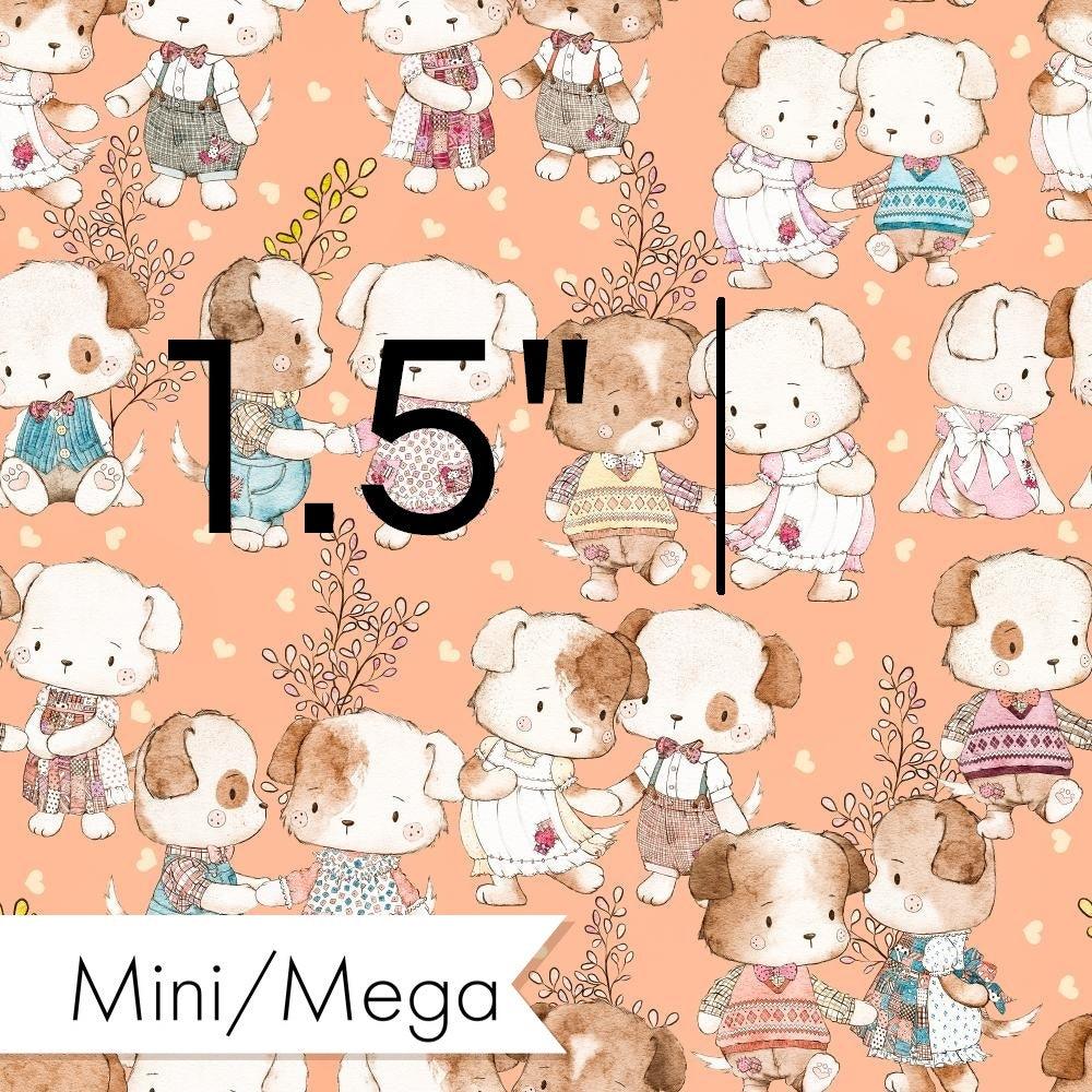 Design 180 Peach Dogs Fabric – pre-order designer fabric Australia | Fabric by Missy Rose