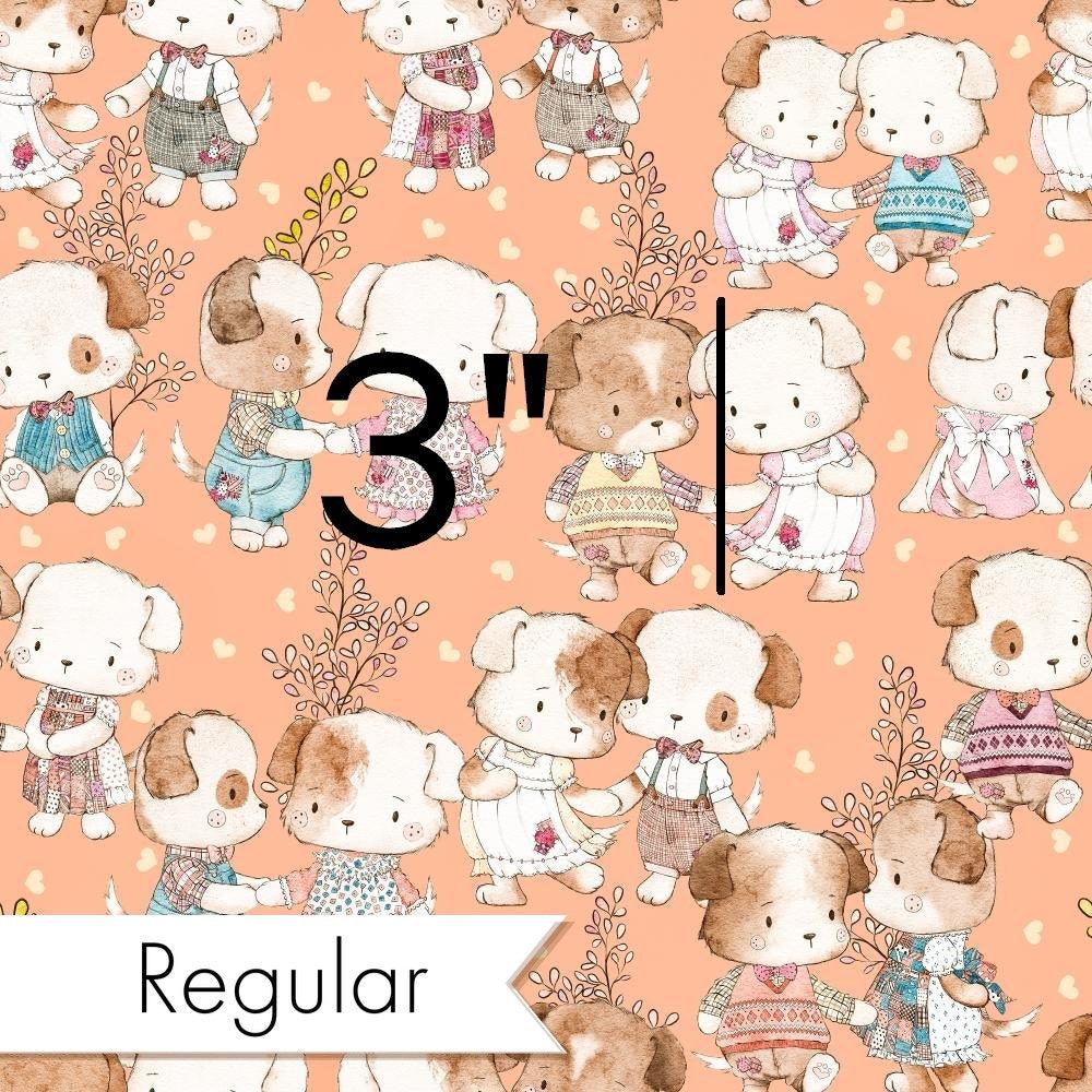 Design 180 Peach Dogs Fabric – premium custom printed fabric for sewing | Fabric by Missy Rose