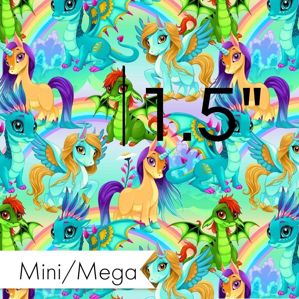 Design 182 Bright Unicorn Fabric – premium custom printed fabric for sewing | Fabric by Missy Rose