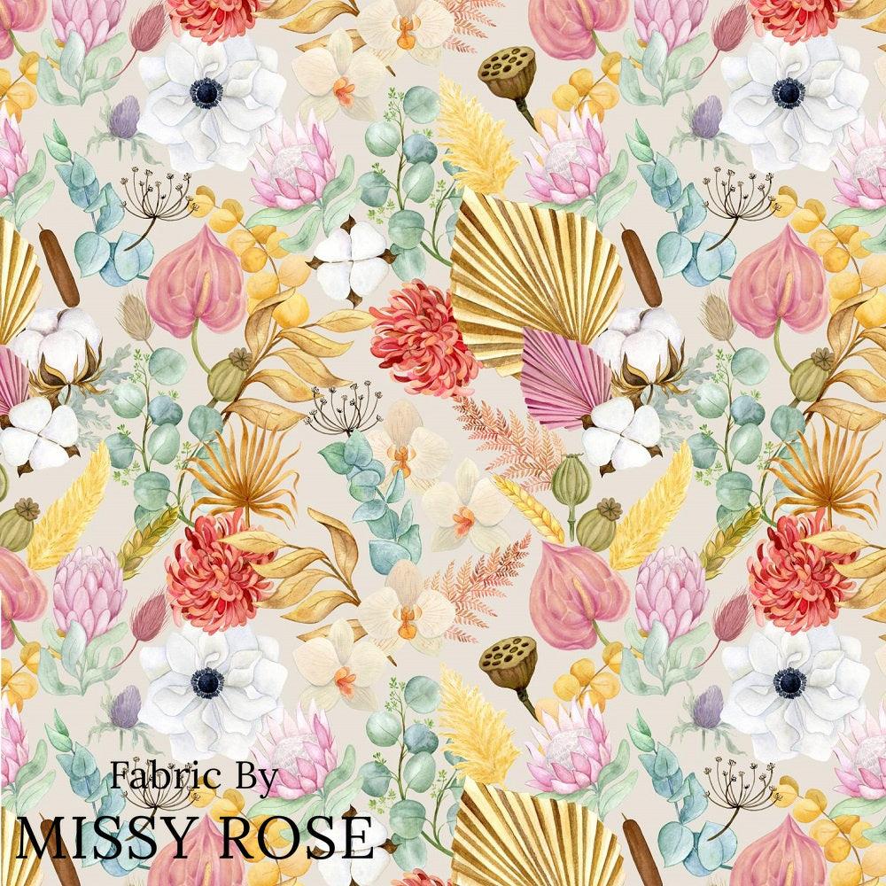 Design 183 Boho Floral Fabric – made-to-order custom fabric by the metre | Fabric by Missy Rose