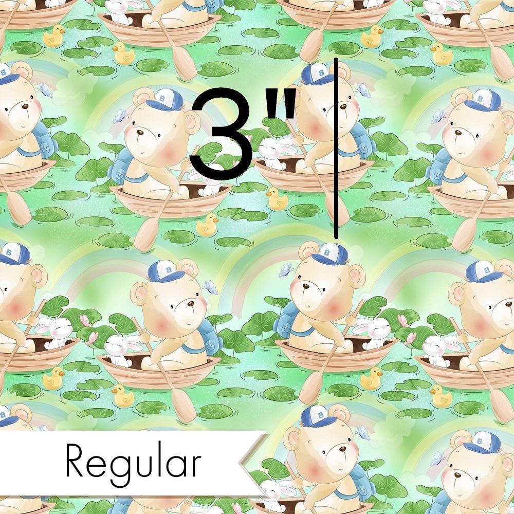 Design 187 Green Teddy Bear Fabric – premium custom printed fabric for sewing | Fabric by Missy Rose